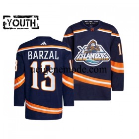 Kinder New York Islanders Eishockey Trikot MATHEW BARZAL 13 Adidas 2022-2023 Reverse Retro Marine Authentic